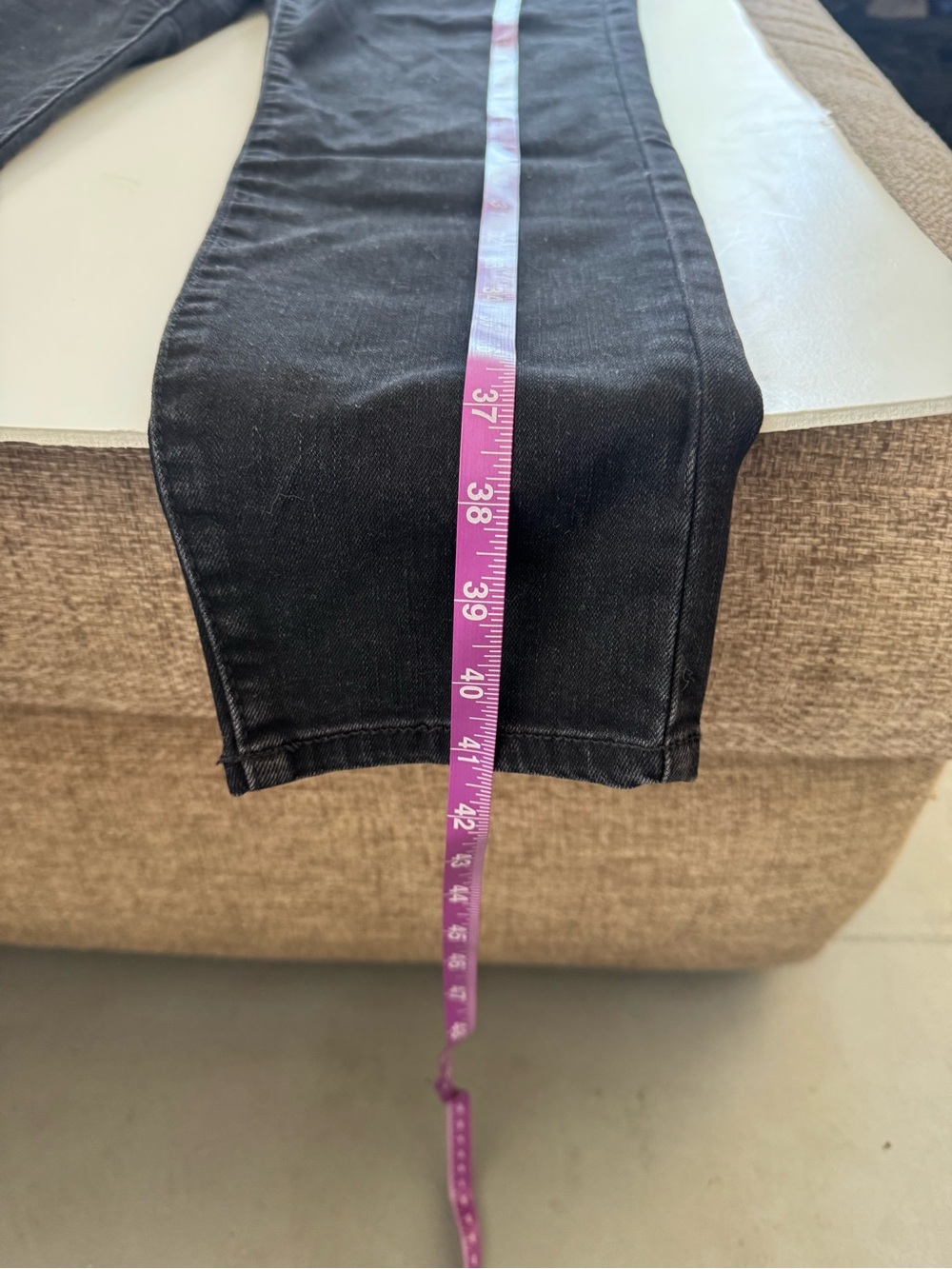 High-Rise Button-Fly Skinny Jeans in Washed Black - Picture 5 of 7